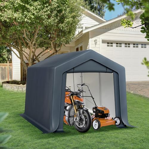 Sophia & William Outdoor Storage Shed Carport 8x12 ft...