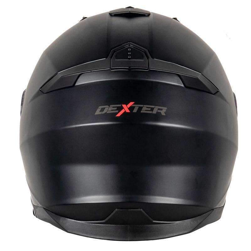 ELEVEN 22.06 Casque de moto intégral avec visière solaire | Homologué ECE 22.06 | Pinlock Inclus | Black Mat | Casque scooter