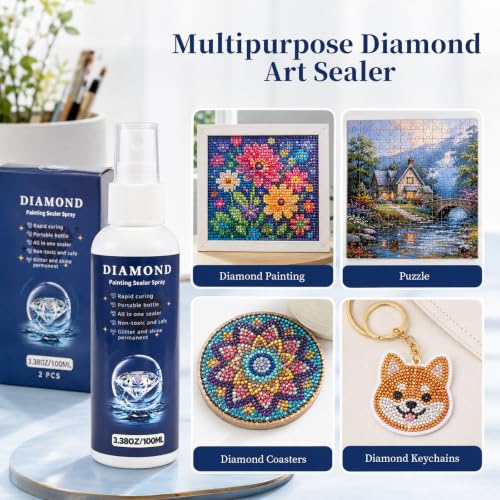 Image of 2pcs-Spray Diamond Painting Sealer Protectant Brightener 6.76 oz