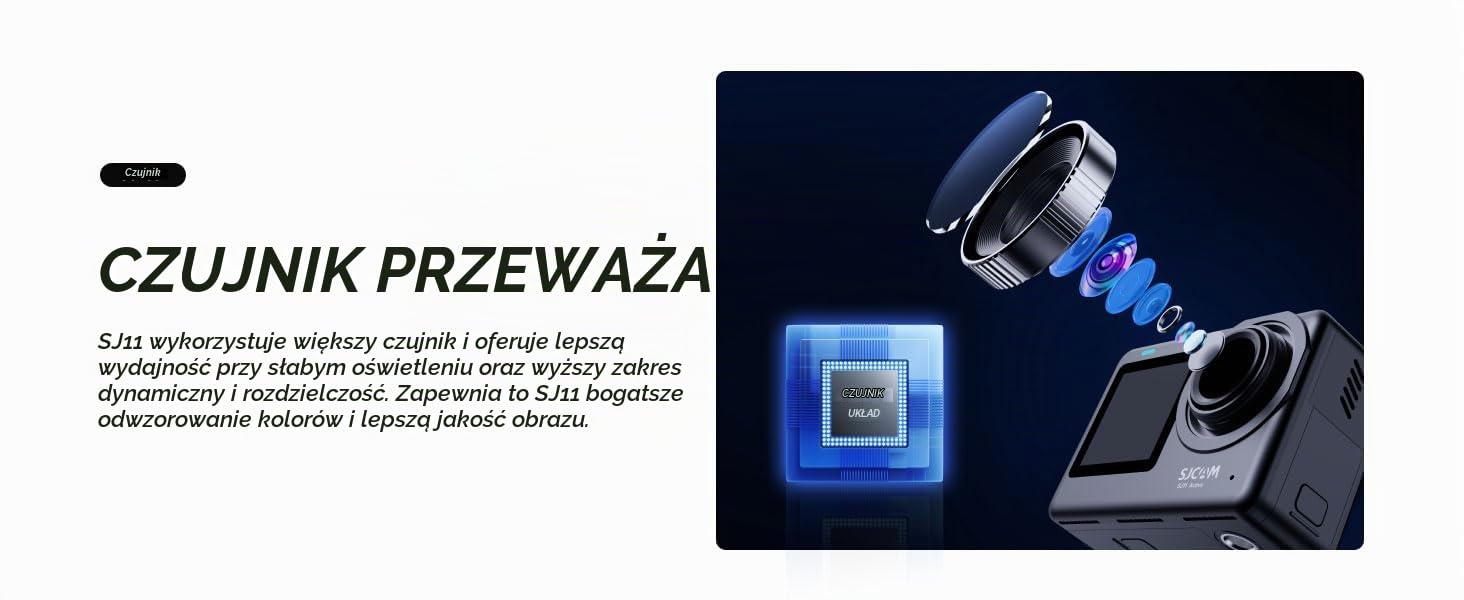 SJCAM Kamera sportowa SJ11 Active 4K WiFi, czarna