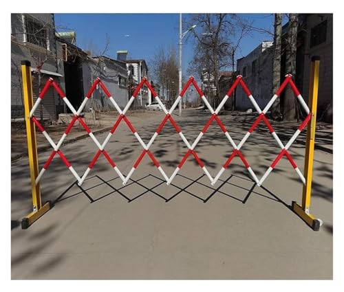 Ausziehbarer Verkehrszaun, erweiterbar, Metallbarrikade, tragbares Sicherheitsbarrieretor, mobile Menschenmengenkontrolle, Outdoor-Event-Zaun (1,2 x 4 m), perfekt für Sicherheit und Verkehrsmanagement