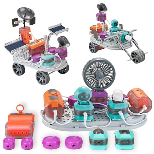 【Viaggio di apprendimento passo dopo passo】 - Con questo kit, che comprende 110 progetti che spaziano da 95 semplici circuiti 2D a 15 modelli 3D, i bambini passano senza soluzione di continuità da esperimenti di circuiti di base ad applicazioni che simulano scenari di vita. In questo modo, i bambini possono imparare gradualmente i principi fisici attraverso esercizi pratici, perfetti per il ritmo naturale di apprendimento di un bambino.