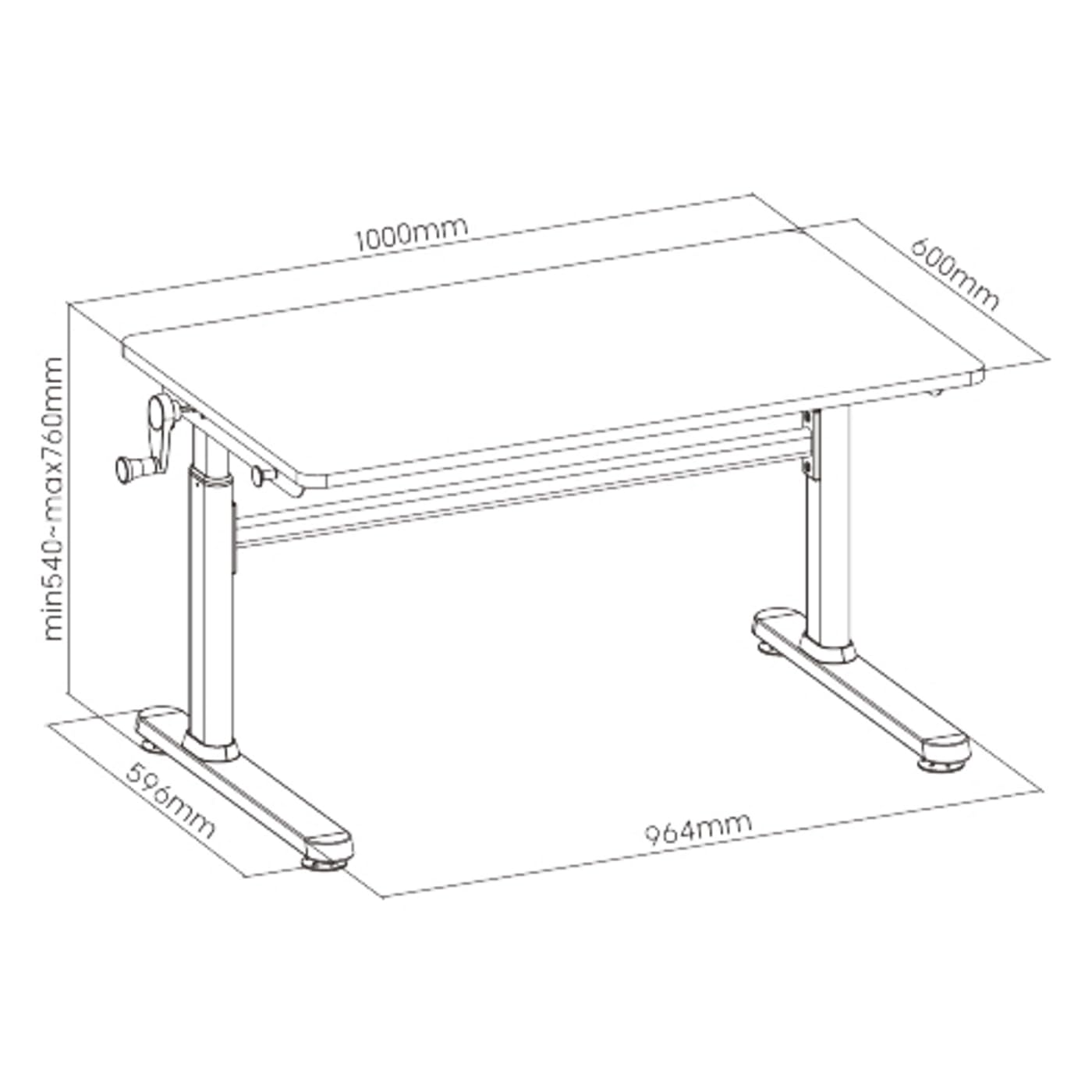 VDD Table à Dessin de Bureau pour Enfants - réglable en Hauteur Ergonomique - Table d'école