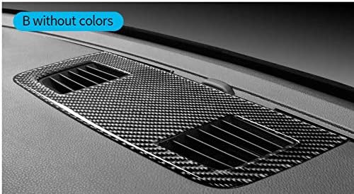 Carbon Fiber Interior Decoration Decal Frame Cover Trim For BMW 3 Series E90 E91 E92 E93 2004-2013 (Dashboard Speaker Air Vent Outer Trim 9CF1, Black)