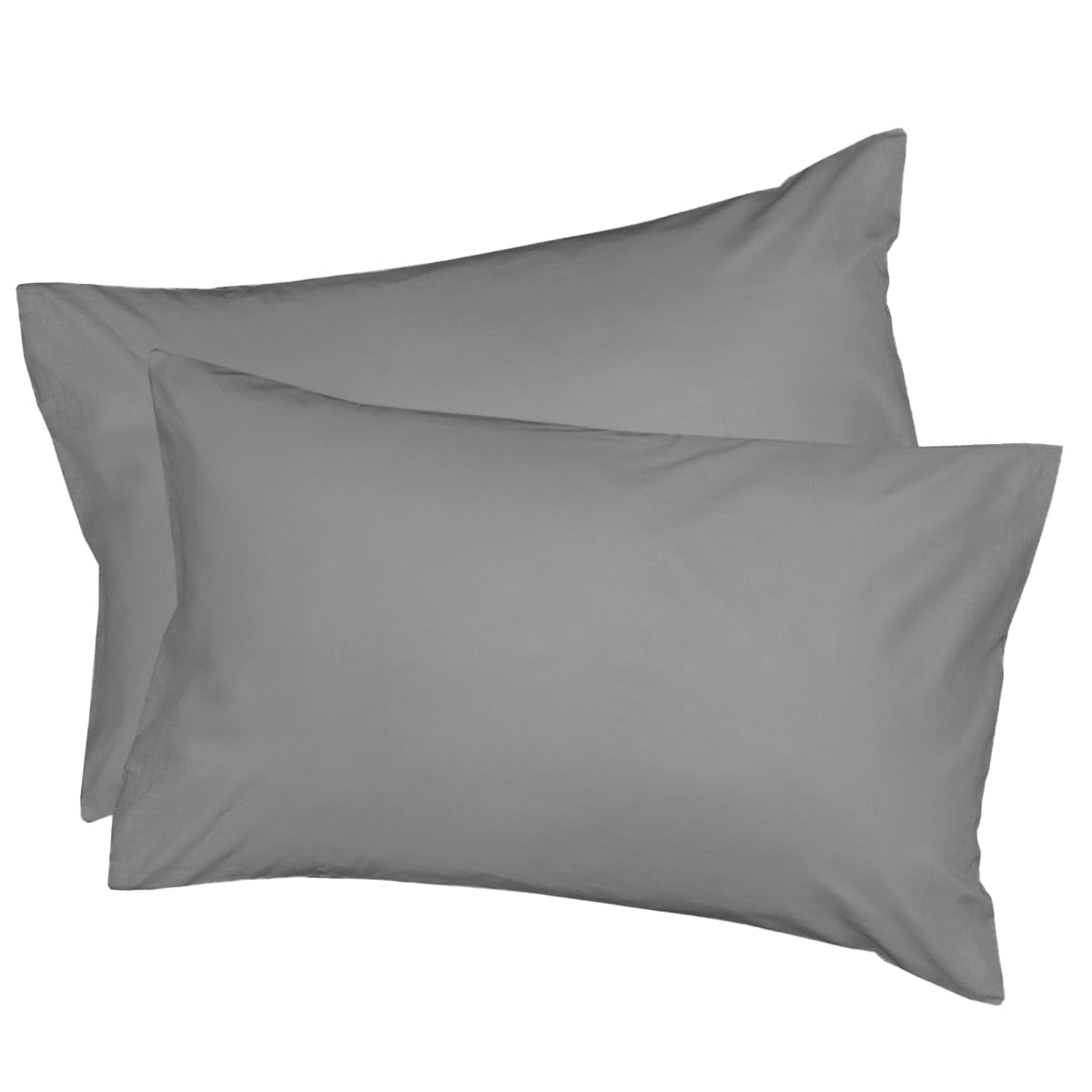 100% Pure Egyptian Cotton Housewife Pillow Cases (x2) by Euphoric Bedding ® (Gray)