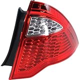 Halogen Tail Light Compatible with 2010-2012 Ford Fusion Right Clear & Red Lens
