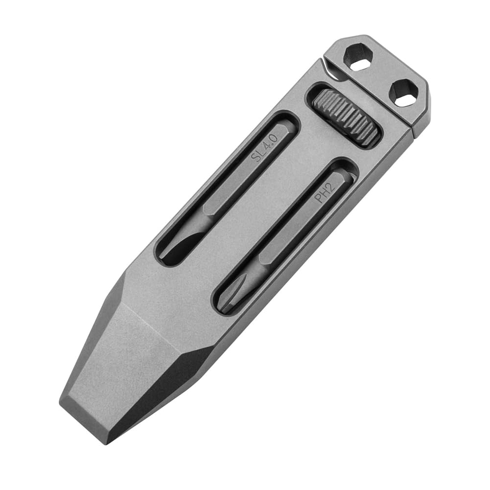Carriere Photo Color Tc4 Titanium Alloy Multi-Function Pry Bar Corkscrew Screwdriver Mini Wrench Crowbar Pocket Tool Pendant