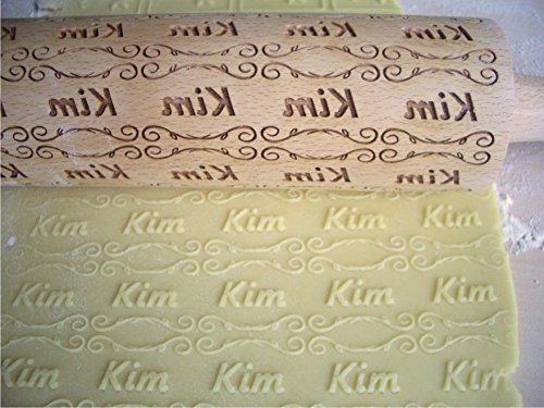 Personalized Rolling pin. Wooden embossing rolling pin with name or any text. Embossed cookies. Birthday gift. Gift for girlfriend
