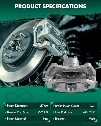 Image of SCITOO 18B5033C Front Right Disc Brake Caliper Assembly w /Bracket For Mitsubishi For Lancer 2008-2017