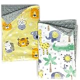 Baby Blankets for Boys & Girls, Soft Minky Blanket 30x40 | 2-Pack of Large Baby Blankets Unisex | fo