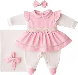 Saida Maternidade Menina Lavínia 05 Peças Roupas de Bebê