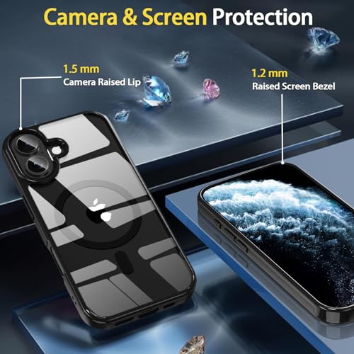 PinLiSheng Magnetic for iPhone Case (Clear-Black, iPhone 17) - image 3