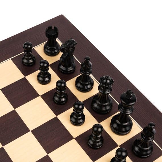 Set de Ajedrez Wenge Barcelona Deluxe, Ideal para Aficionados y Clubes, Tablero de ajedrez y Piezas de ajedrez para niños y Adultos, Conjunto de ajedrez, Juego de Ajedrez