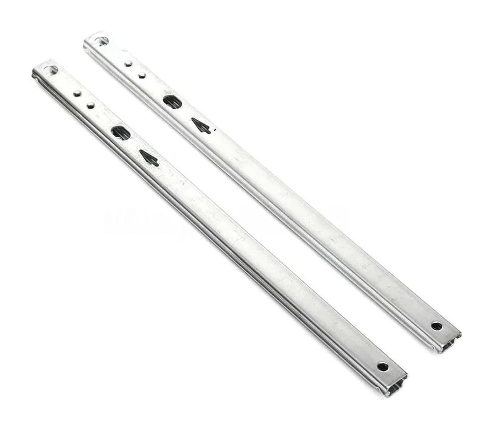 CYJAZNHH Drawer Runners, 2 Section 17mm Wide Silver 182-406mm Kitchen Cabinet(342mm)