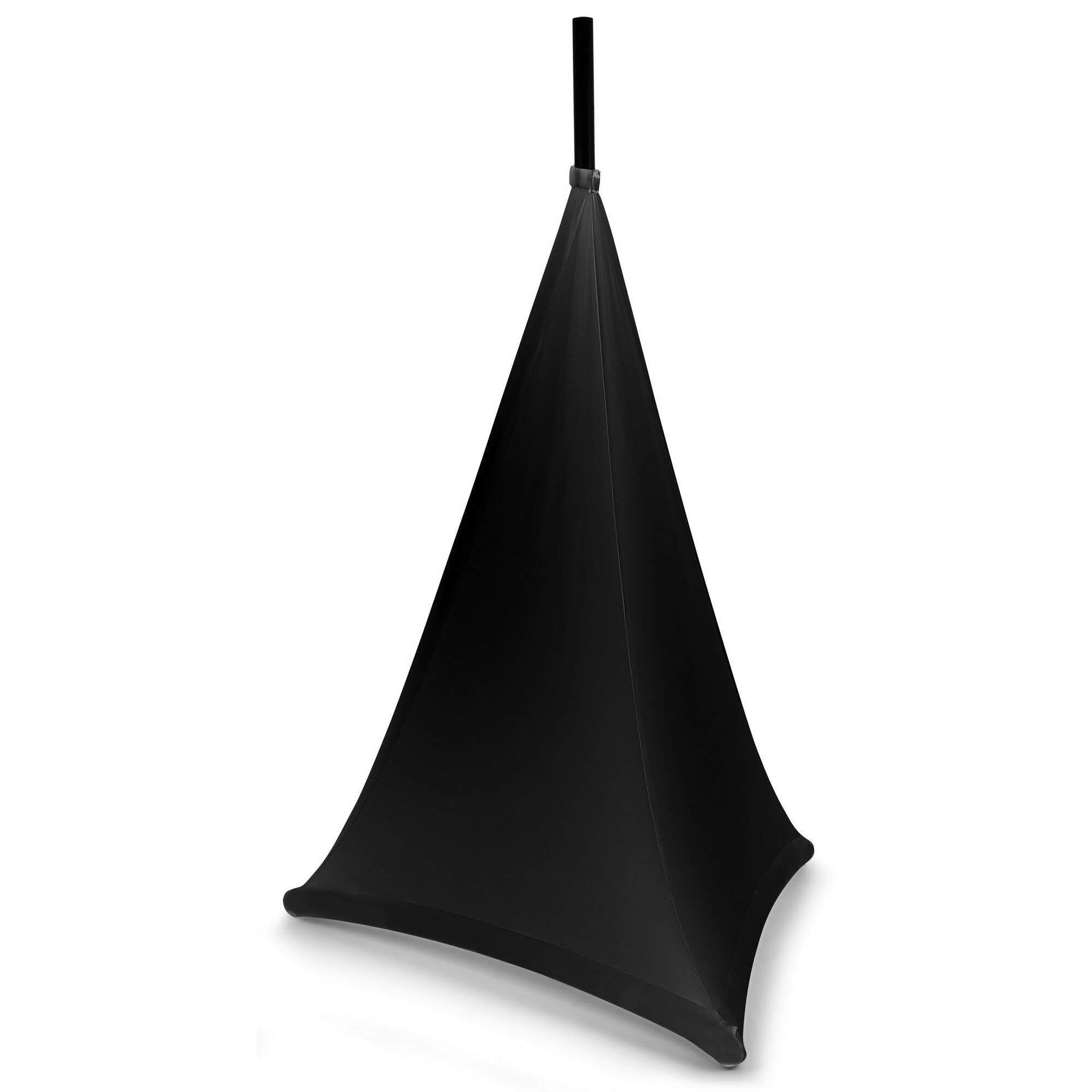 BeamZ LSS07B Housse pour Pied d'Enceinte, Tissu Noir Extensible dans les 4 Sens pour Ajustement, 70cm de Haut, Look soigné et Professionnel