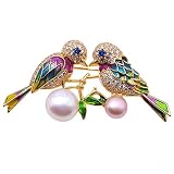 DAPERCI Broches Inséparables colorés Broches d'eau Douce Broches Broches de Mariage Broches