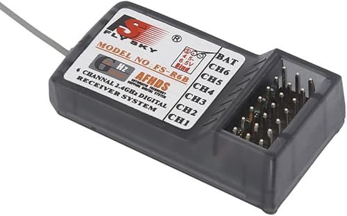 Miniatura 2 de Flysky FS-R6B - Receptor de 6 canales de 2.4 GHz para la mayoría de transmisores de radio Flysky (1 unidad FS-R6B)