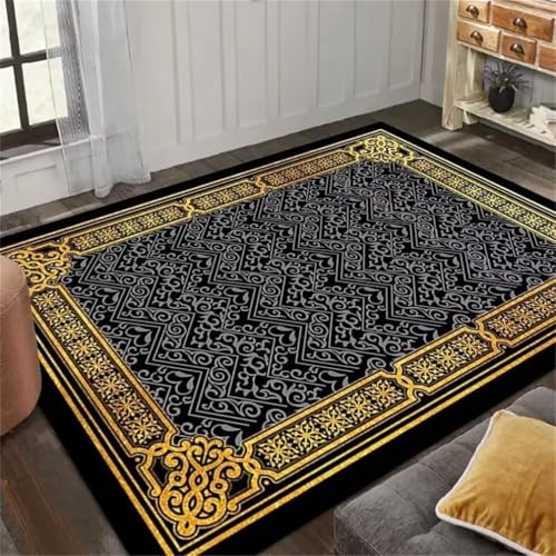 Tapis chambre garcon adolescent grand format gris et noir