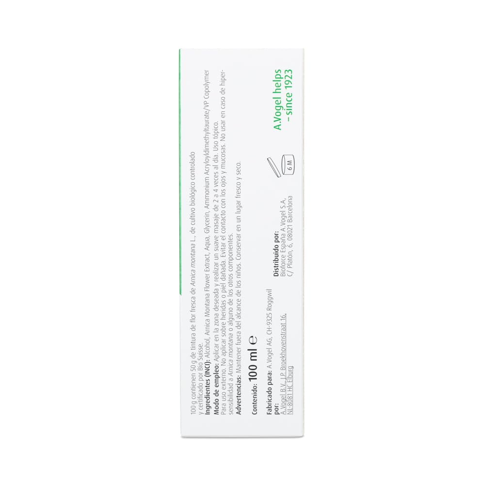 A.Vogel Absolut Árnica Gel | Orgánico para Músculos y Articulaciones | Alivio Natural de Moratones y Golpes | Alta Concentración de Árnica Montana | Rápida Absorción | 100 ml