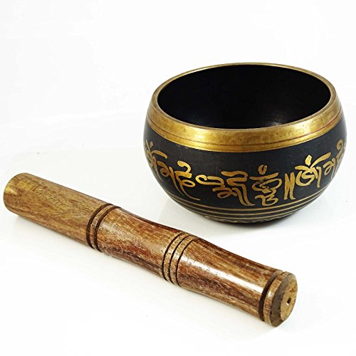 ibaexports Tibetan Singing Bowl Sound Healing Brass Buddhist Meditation Collectable Art