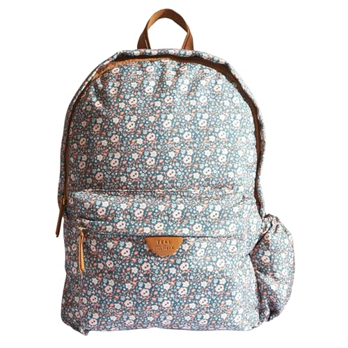 Image of TEAL BY CHUMBAK Laptop Backpack for Women, Stylish Canvas Bag for College, Office, School and Travel, Fits 15-Inch Laptop, Lightweight and Durable with Organizer