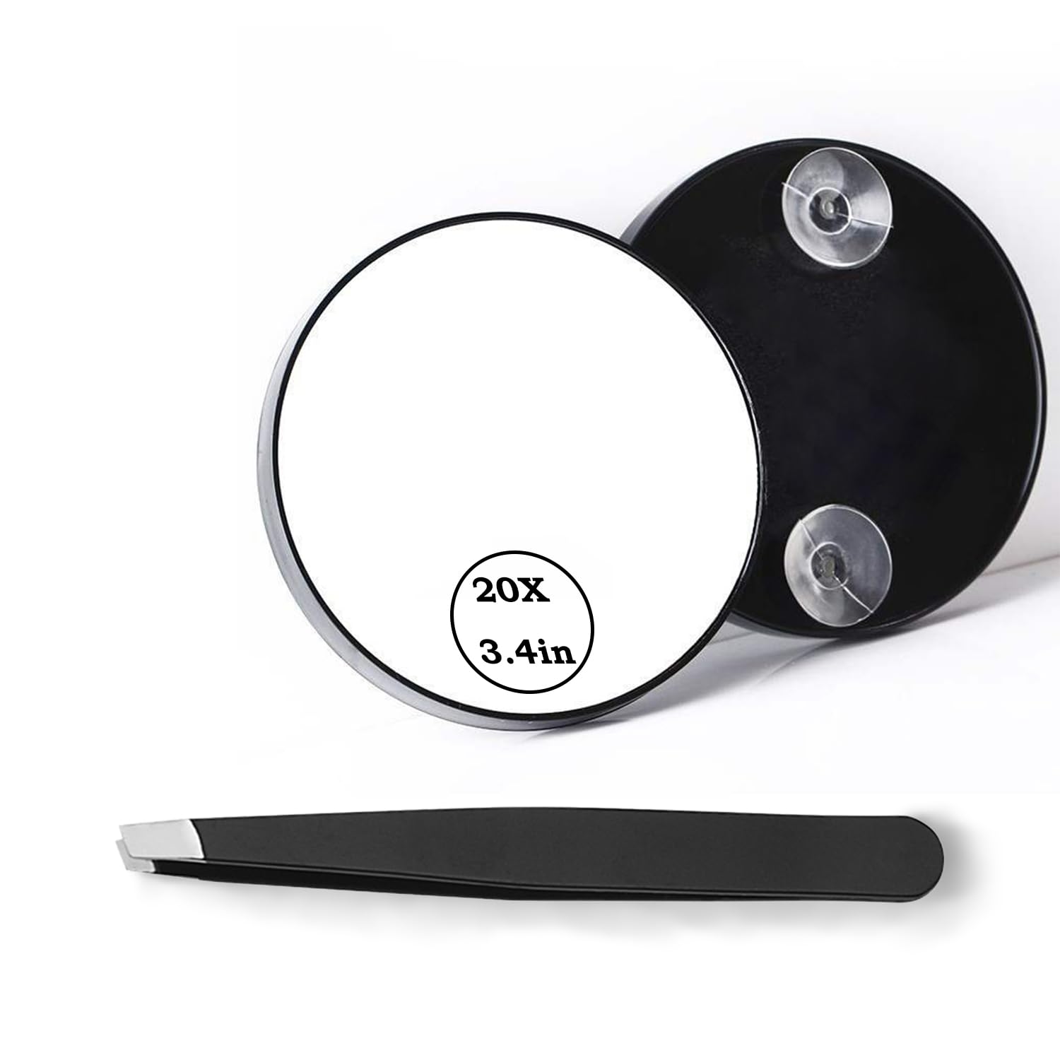 Tinkber 1 Espejo de Maquillaje con Aumento, Espejo de Aumento Portátil, Espejo de Maquillaje con Ventosa, Espejo de Maquillaje 20X con Aumento, para Viajes y También se Puede Utilizar en Casa
