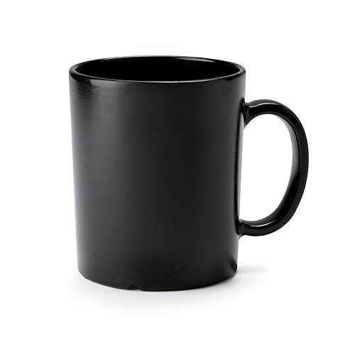 GET TM-1310-BK - Taza de café comercial, 10 onzas, color negro (juego de 12)