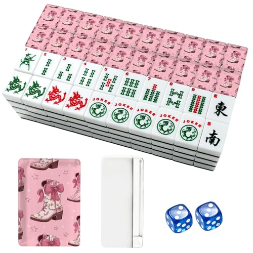 Set Americano de Fichas de Mahjong Acrílico 166 Piezas miniatura 1
