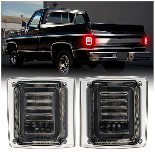 SHINEFIT Multifunctional Tail Lights Replacement for 1973-1987 Silverado Tahoe C10 C20 K10 K20 C1500 C2500 C3500 K1500 K2500 K3500 Truck / 1973-1991 Suburban K5 Blazer