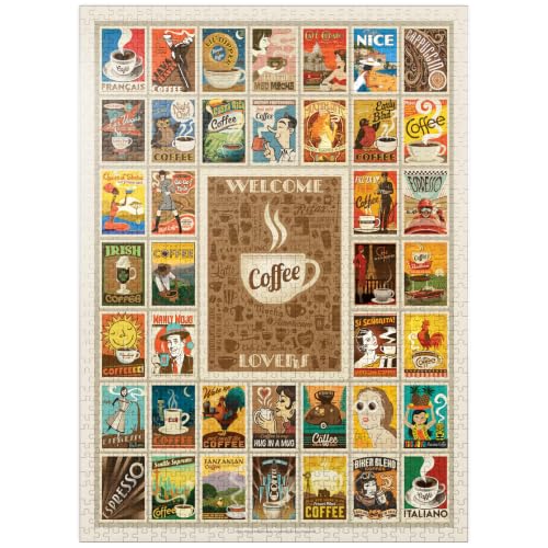 MyPuzzle Coffee Collection: Multi-Image Print, Vintage...