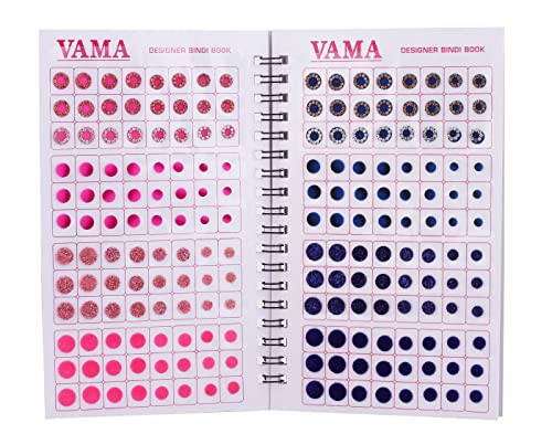 Vama Fashions Multicolour Plain Glitter Sparkle Shaded Crystal Diamond Stone bindi Booklet sticker for Women (Designer bindi book) - Image 5