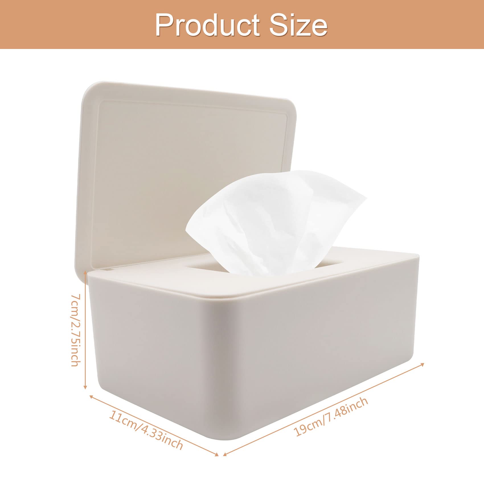 Aohcae Dispensador Toallitas Bebe, Caja Toallitas Humedas Caja Toallitas Bebe Portatoallitas Niño Baby Wipes Dispenser se Puede Usar para Almacenar Toallitas Húmedas Toallas de Papel Máscaras Juguetes