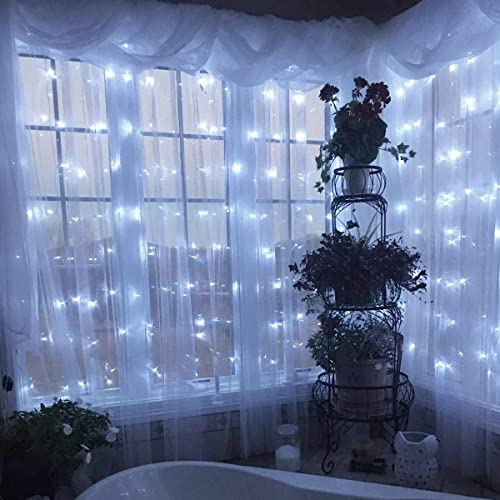 300 Led Curtain Lights - Indoor/ Outdoor Wall Decorations, Wedding, Garden& More #TOP4