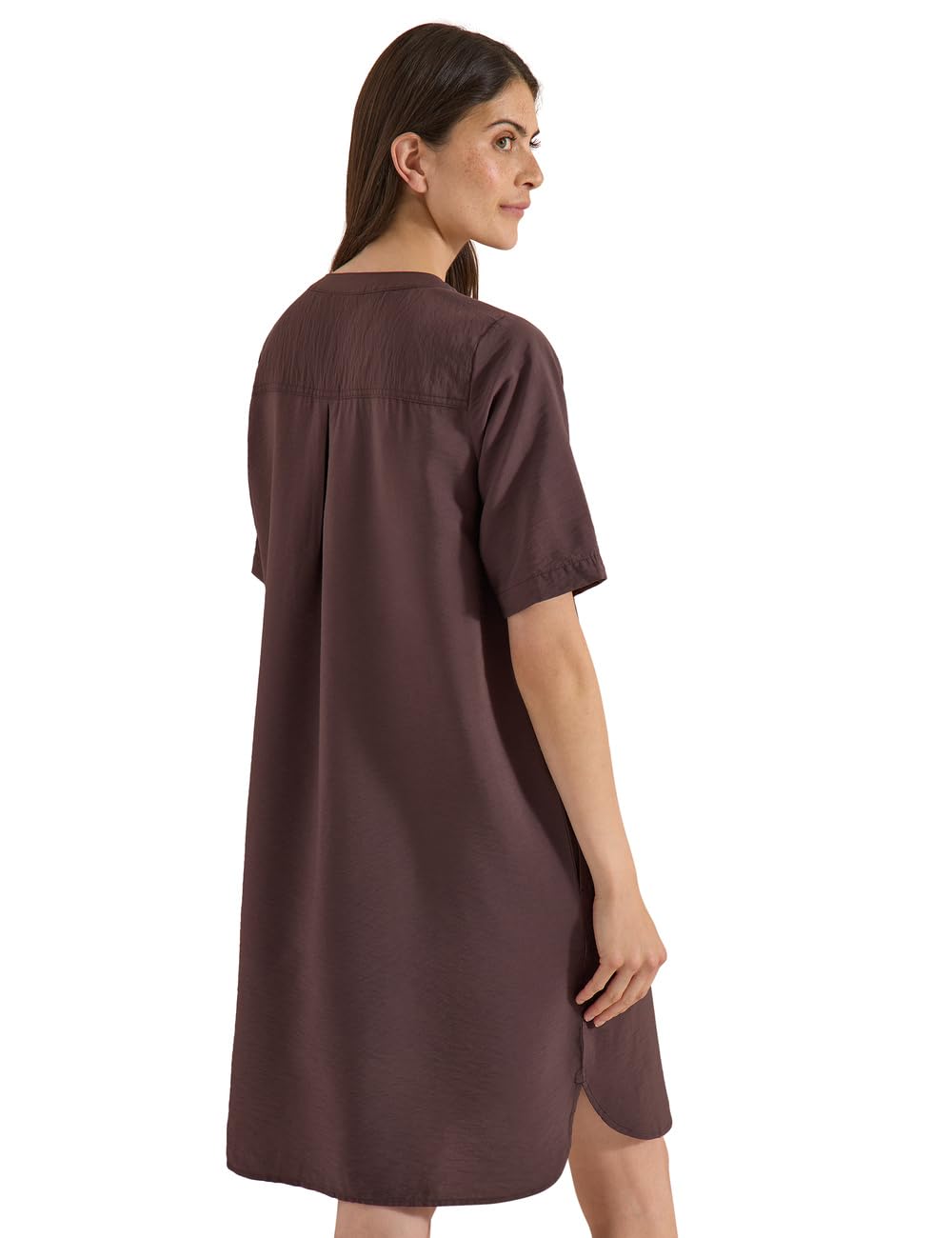 Cecil Damen 1409316 Knielanges Kleid mit Split Neck (1er Pack)
