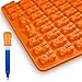 AIFUDA Silicone Candy Mold, 4 Pack Colorful Gummy Bear Mold with 4 Dropper for DIY Candy, Jelly, Cookie, Chocolate, Flavored Ice - 53 Cavities per Tray