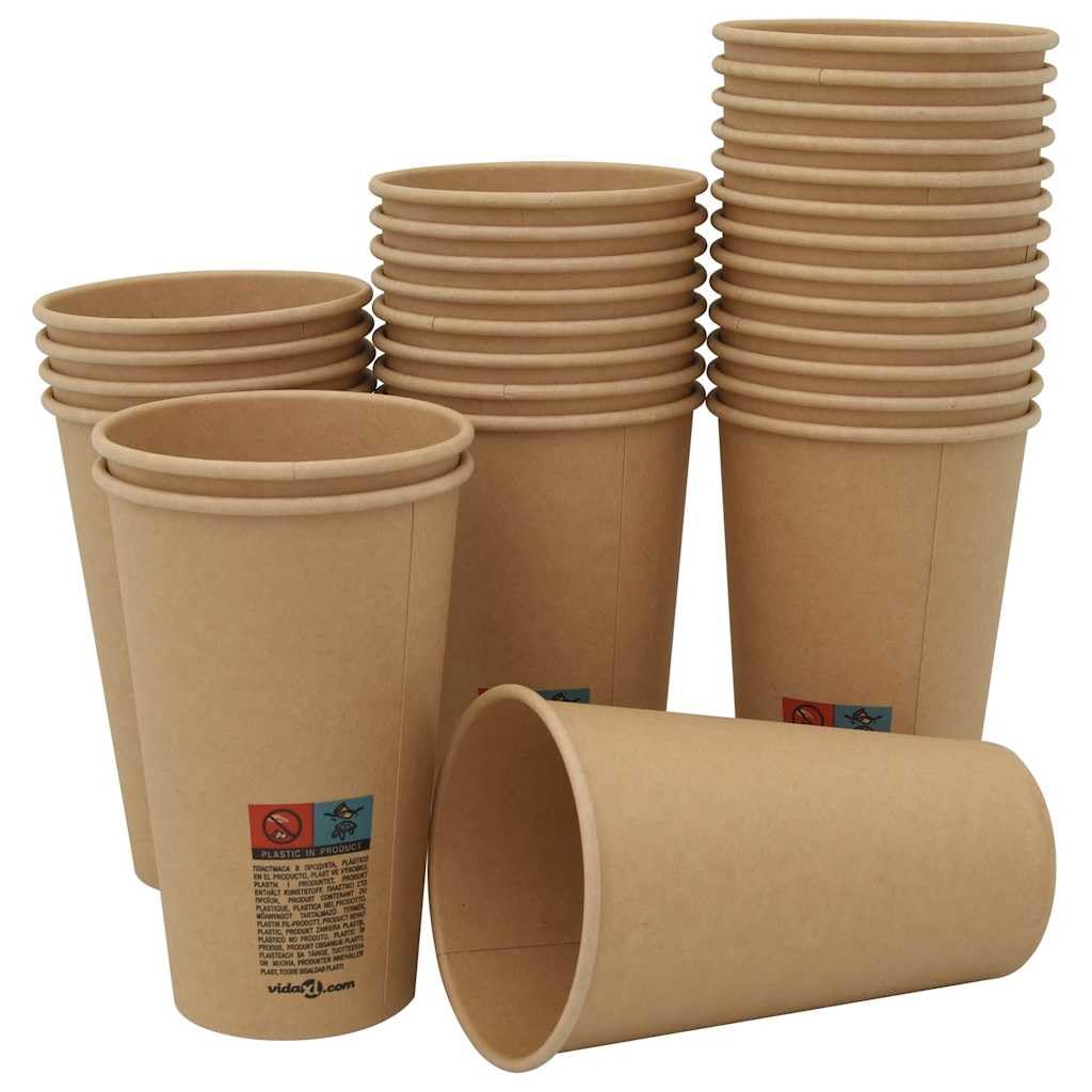 Tazze da caffè in carta 1000 pezzi 16oz 400ml Marrone Bicchieri usa e getta Tazza per caffè, Cureaux ed eventi