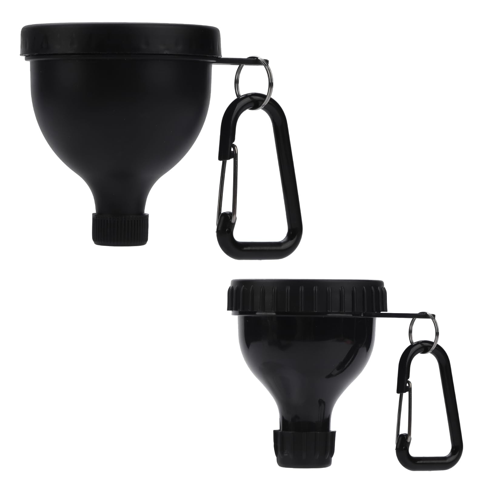 2 Pcs Protein Powder Container, Portable Protein Powder Travel Container, Protein Powder Funnel, Water Bottle Funnels for Powder Mixes, Pre Workout/Gym Supplement Funnel Keychain (50ml+100ml)