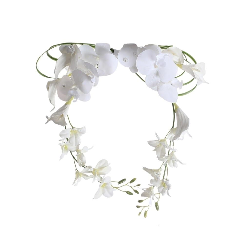 Huffa Whitehandflower[6085] Elegant Artificial Calla Lily Bridal Bouquet - White Wedding Proposal Prop For Brides(Whitehandflower[6085])