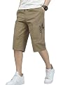 TAGDO Men's Solid Cotton Shorts (RF-Cotton-Shorts-2003-Gold-XXL)
