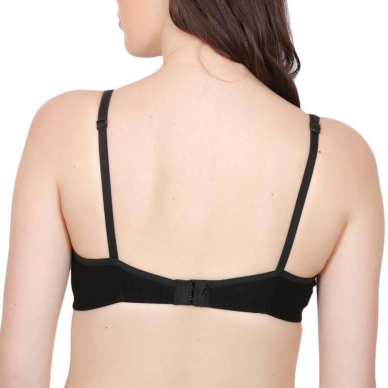 Image of Women's Spandex Cotton Padded Lingerie Bra Panty Set Full Coverage S to 3XL