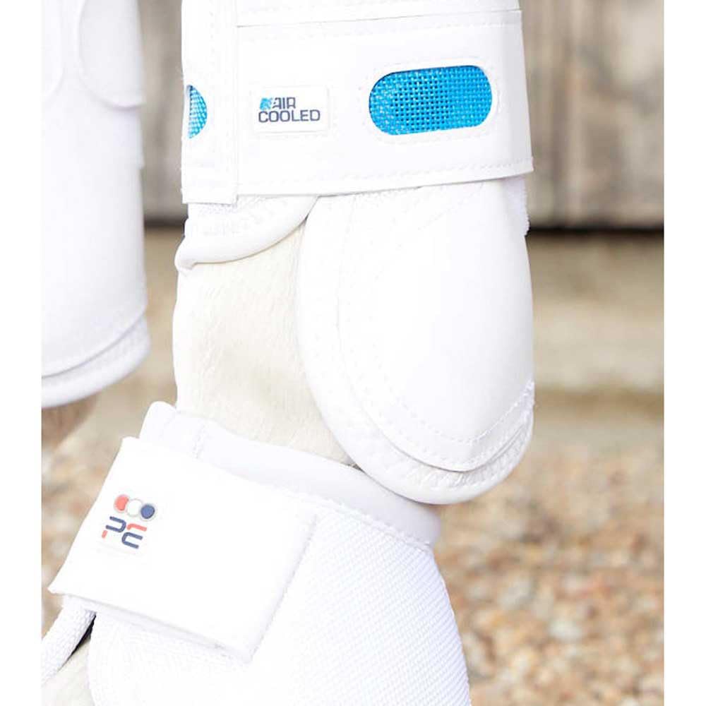 Premier Equine Air Cooled Original Gelände-Gamaschen vorne (M, weiß)