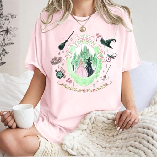 Oversized Witch Shirts Women Changed for Good Shirt Princess Bow T-Shirt Musical Movie Shirt Magical Kingdom Tops2