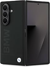 CG MOBILE BMW Case [Official Licensed] Signature Collection | Genuine Leather Case with Big Wordmark Protective Case/Cover Designed for Galaxy Z Fold 7 (2025) - Black
