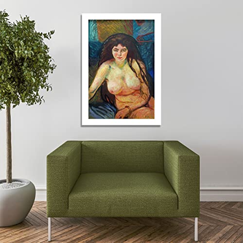 Affiche Edvard Munch Weiblicher Halbakt extra large format mat pour décoration murale