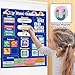 42 PCS-My First Daily Magnetic Calendar for Kids Learning-Weather, Date,Month,Day,Seasons,Days of the Week Toddler Calendar-Preschool Classroom Calendar for Wall-16.9x12.6 in with Easy Hang Loop(Blue)