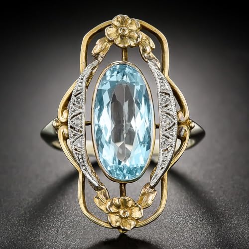 Novel Design Women Rings Two Tone Hyperbole Bridal Wedding Jewelry