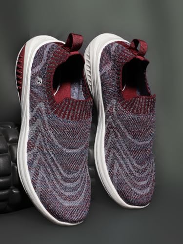 Image of Bata 5895 Fiona Maroon Slipon Shoes for Women | Perfect for Walking,Running, Gym | All Day Comfort | Walking | Lightweight.