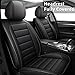CAPITAUTO Seat Covers, Car Seat Covers Full Set, Black Car Seat Cover, Car Seat Covers Front Seats Back Seat Cover, Waterproof Faux Leather Seat Covers Fit for Most Cars Trucks SUV (Black)