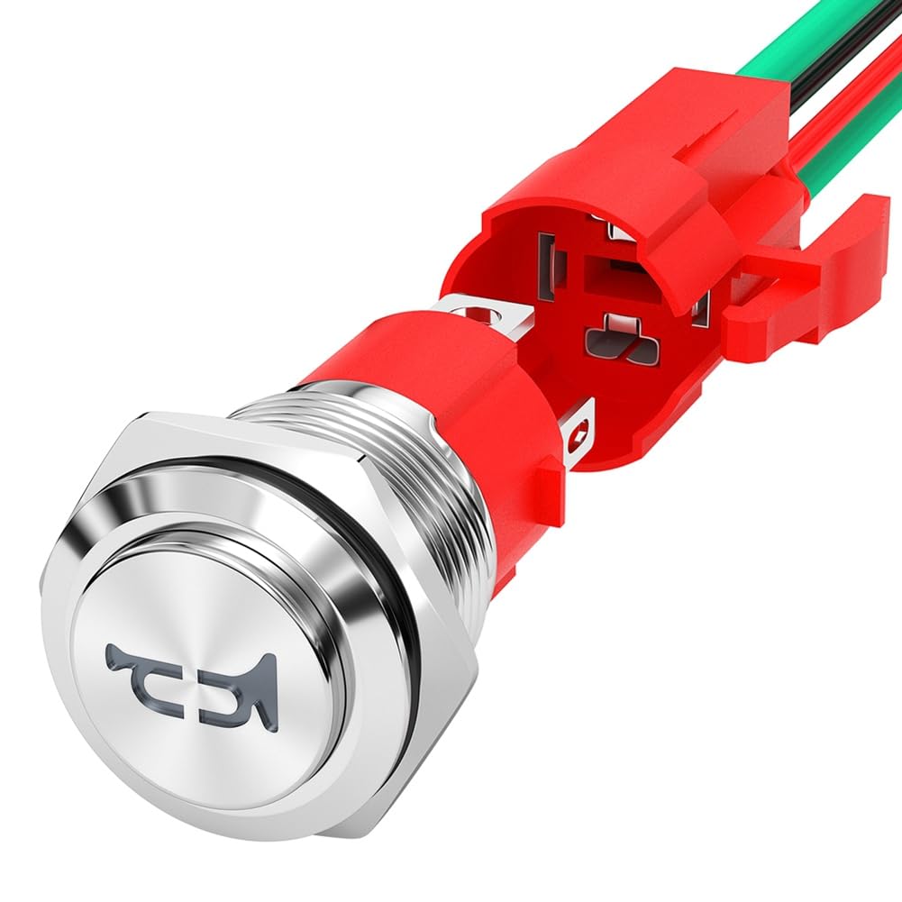 ボイドフルビレッド　ホーンボタン2個セット Amazon.co.jp: AKNBFIBN ホーンボタン 12V 20A ヘビーデューティー