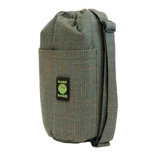 DIME BAGS - Drawstring Tube, Padded Bag, 5 Compartments, w/Shoulder Strap, Convenient, Durable (Aqua, 14")2